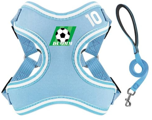 Yoolhamy Hundegeschirr No Pull und Verstellbares Welpengeschirr für Kleine Hunde Ultra Atmungsaktives Weich Mesh Haustiersportweste Sport Dog Harness Mittelgroße Hundegeschirre (Blau, M)