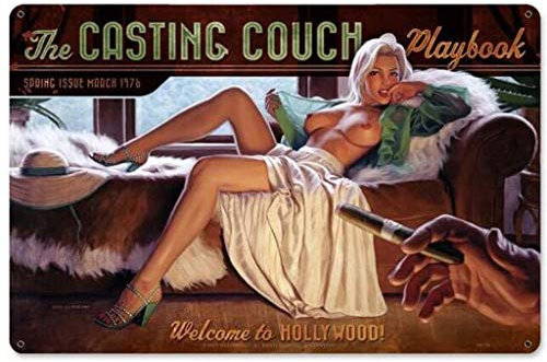 Casting Couch Retro Blechschild Vintage Wanddekoration Metallschild Poster für Zuhause, Club, Bar, Pub, Taverne, Kaffee, Café, Grill, Garage, Geschäft, 20,3 x 30,5 cm