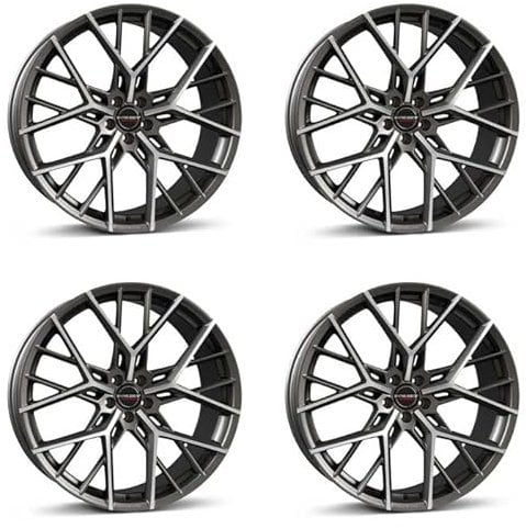 4x Borbet Felgen BY 8.0x20 ET35 5x120 titan polished matt kompatibel mit Saab 9-5