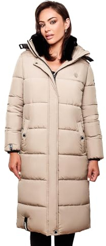 MARIKOO Damen Winter Steppjacke Lang B936