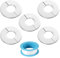 5St Wasserhahn Rosette, Edelstahl Wand Split Flansch Runde Rosettenplatte Wasserrohr Abdeckung mit Dichtungsband Split Flansch Sanitär Abdeckplatten für Küche Bad Toilette