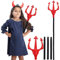 FePen Forchetta da Diavolo di Halloween, Tridente Diavolo, 105 cm - Accessori Diavolo con Tridente Staccabile, Accessorio per Giunzione Testa di Fantasma per Halloween, Carnevale, Spettacoli Teatrali