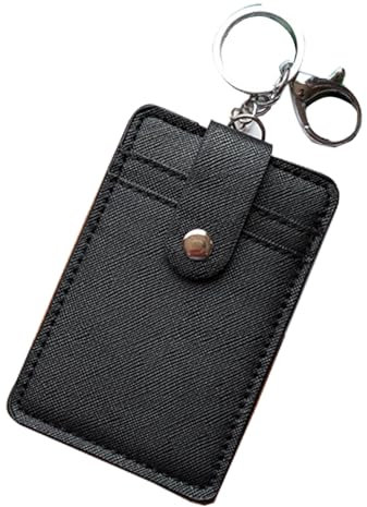 SSKHE Weicher Kartenhalter, Schlüsselanhänger, klassischer Schlüsselkartenhalter, praktischer Schlüsselkartenhalter, Schwarz, Einheitsgröße, Klassisch