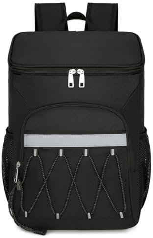Ldabrye Lässiger Tagesrucksack, klassischer Rucksack für College, Reisen, Arbeit, isolierter Lunch-Rucksack, Reisetagesrucksack, Schultertasche für Teenager, Jugendliche, Outdoor-Aktivitäten, Schwarz