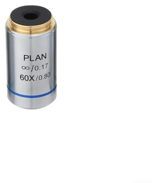 Zilimontt Lente de objetivo acromático del microscopio,4X/10X/20X,Objetivos acromáticos,Lente de objetivos acromáticos del microscopio biológico (60X)