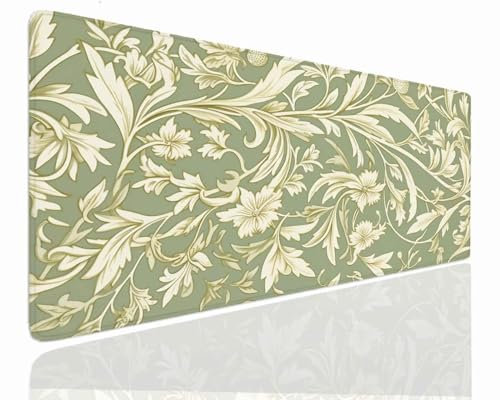 Tapis de Souris XXL 1600x800x4mm Grand Tapis de Bureau Tapis de Souris Gamer Tapis Bureau Gaming Antidérapant Résistant à l'eau, Tapis Souris XXL Mouse Pad Mat Green sous-Mainm, Clavier Souris J-504