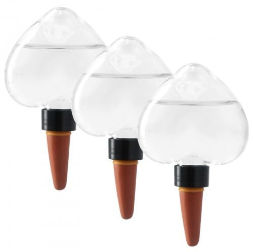 Boules D'Irrigation pour Plantes, 200ml Distributeur Eau Plante, 3 Pièces Pieux D'arrosage des Plantes, Dispositif D'arrosage Automatique pour Plantes en Pot D'intérieur (B)