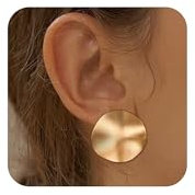 EVER FAITH 2 Paar Matte Gold Silber Ohrclips Clip auf Ohrringe für Damen Ohne Ohrlöcher Modeschmuck Geschenk