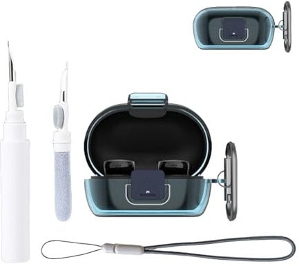 Secure Lock Case Compatible with Bose QuietComfort Earbuds Case 2024, Soft Clear TPU Shockproof Protective Cases Cover with Cleaning Kit & Keychain & Lanyard