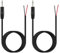 Greluma 2 Stk 1,5 m 3,5mm Stecker auf blanken Draht mit offenem Ende, TS 2-poliges Mono-1/8-Zoll-Stecker-Buchsen-Anschlusskabel für Kopfhörer Headset Ohrhörer
