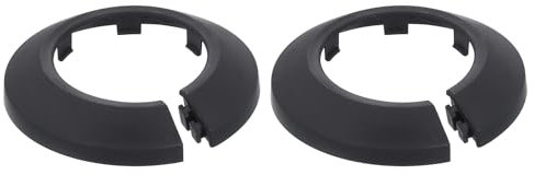 sourcing map Escutcheon Plate, 1Pcs 43mm - Fit 1.66 Outer Diameter Split Pipe Flange Water Pipe Cover Collar Decoration, PP Plastic Plumbing Cover Plates (Black)