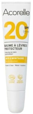 Acorelle Certified Organic Protective Lip Balm SPF20-10ml