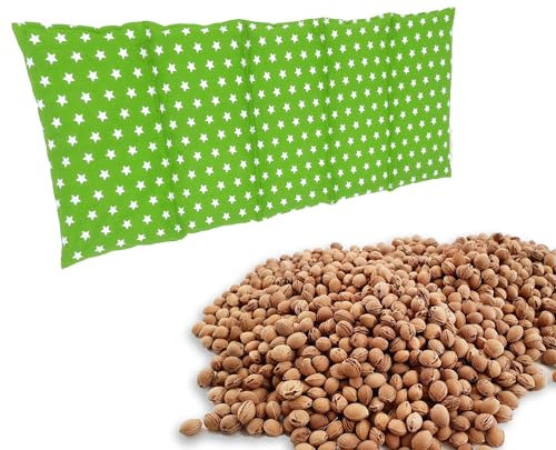 Edel Living Großes Kirschkernkissen - Entspannungskissen - Heizkissen für Mikrowelle (Wärmekissen) - langes Relaxkissen - Kirschkern-Kissen (hellgrün)