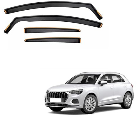 KKHBD Windabweiser für Audi Q3 2012+, Wind- und Regenabweiser Seitenfenster-Windabweiser Autofenster-Modifikation Zum Verhindern von Regen,Embedded