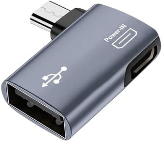Laikoutd 2-en-1 Micro-in USB USB OTG Cable Adaptateur 90 Degrés À Droite/Gauche Hôte Incliné pour Les Claviers Extendeurs À Droit