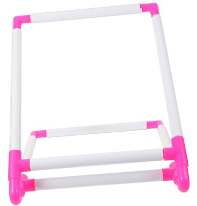 WOONEKY Plastic Embroidery Table Stand Scroll Frame for Cross Stitch and Quilting Projects, Hands-Free Stitching Holder, Large Size 25cm x 35cm x 30cm, DIY Assembly for Textile Crafting