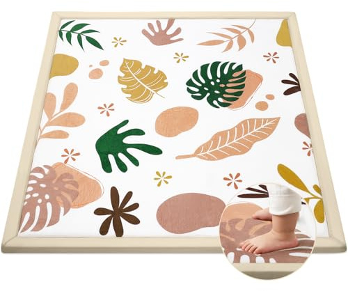 Teppich Krabbelmatte Baby Spielmatte Kinder, 127x127x3cm - Boho | Krabbeldecke Turnmatte Spielteppich für Baby Kinder, für Kinderzimmer mit Hochwertigem Memory Schaum, Rutschfester Unterseite