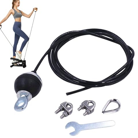 Verstellbares Fitness-Zugseil,Robustes Stahlseil Mit Umlenkrolle | Trainingsseil Für Fitnessgeräte | Für Heimtraining Fitnessraum und Kraftsport