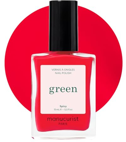Manucurist Green Nagellack Spicy Rot mit rosigen Untertönen - Nail Polish