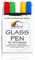 RAINBOW CHALK MARKERS - GLASS PEN - 5 Pack Assorted 5mm Bullet Tip Designed for Writing on GLASS Windows Counters Mirrors