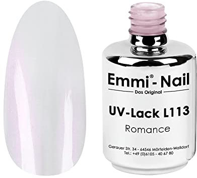 Emmi Nail Lack I LED UV Nagellack I 28 Tage Halt I Langer Glanz & hohe Deckkraft I Stoßfester Lack Nagellack I Kratzfest & vegan I 15ml - Romance (leicht Lila, L113)