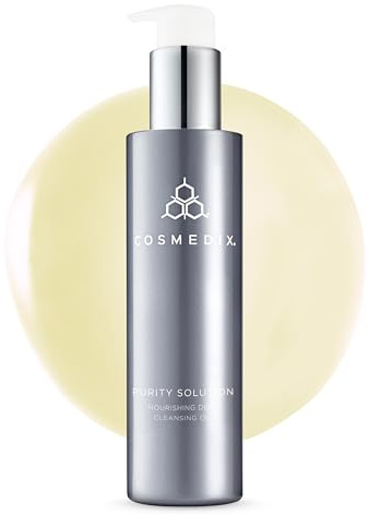 COSMEDIX Purity Solution Cleansing Oil – 2-in-1 Makeup Remover & Hydrating Facial Wash - Nutrient-Rich Cruelty-Free Skincare for Soft, Smooth & Glowing Skin - Day and Night Use - 100 ml / 3.3 fl oz