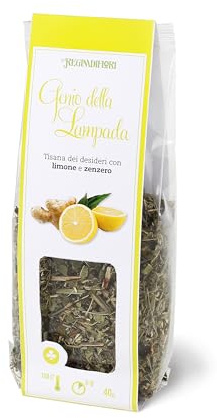 Regina di Fiori Genio della Lampada Tisana dei Desideri con Limone e Zenzero, 40 g