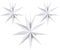 White Paper Star Lanterns Christmas Decorations, 9 Pointed Paper Star Lanterns, Xmas Decorations, Christmas Tree Decorations Hanging Paper Stars (30cm 3pcs)