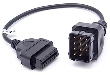 vhbw OBD Adapter 11Pin-OBD1 auf OBD2 kompatibel mit Renault - 30 cm