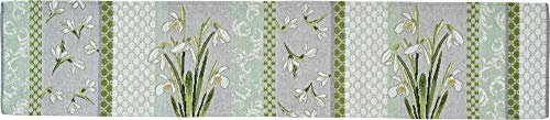 Sander Tischläufer Snowdrops Gobelin grün-grau Größe 32x96 cm