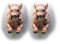 Gall&Zick Set/2 Wandhaken Schwein Rosa Metallic Dekoration Polyresin Haken Garderobenhaken
