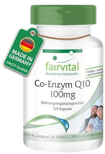Fairvital | Coenzyme Q10 100mg - Bulk Pack for 4 Months - Vegan - HIGH Dosage - 120 Capsules - ubiquinone