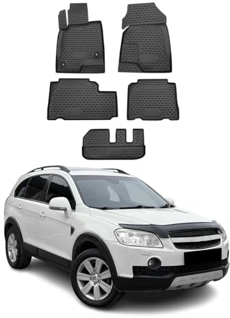 OMAC Fußmatten für Chevrolet Captiva 2006-2017 | 7Sitz, Gummimatten, Automatten, Allwetter, fahrzeugspezifisches Produkt, Antirutsch, 3D-Passform, wasserdicht