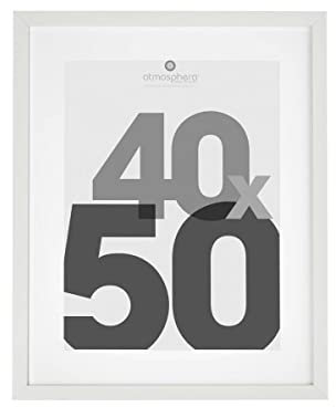 Atmosphera - Cadre photo Eva - bois et verre - blanc - 40x50 cm