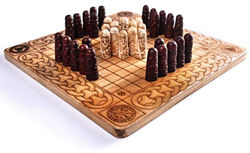Norse Tradesman Handcrafted Viking Hnefatafl Set w/Ox-Bone Game Pieces & Mango Wood Board | Tafl - The Viking Game