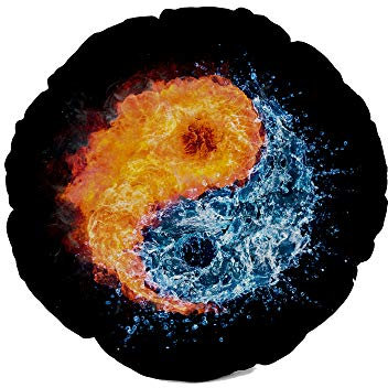 Oedim Yin Yang Kissen | 35 x 35 cm | Hergestellt aus Display 225 g | Füllung enthalten