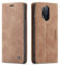 mvced Handyhülle Kompatibel mit OnePlus 8 Pro,Premium Leder Flip Case Schutzhülle mit Standfunktion,Braun