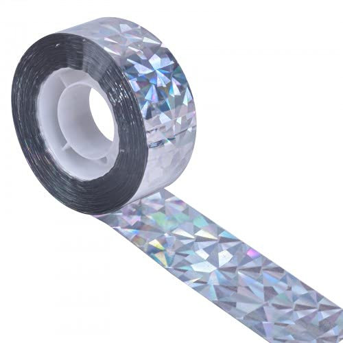 HQdeal Bande Anti Oiseaux,Bandes réfléchissantes pour Oiseaux, Ruban répulsif Anti-Oiseaux,Anti Oiseaux Bande,Ruban Réfléchissant pour Domicile Jardin et Ferme, 2.4cm x 80m