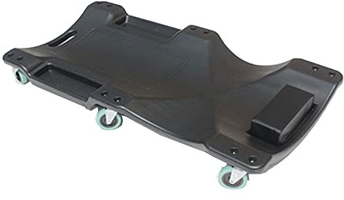 ARCH 40Inch Kunststoff-Walzgarage, Mechaniker-Rollbrett Werkstatt Mit Gepolsterter Kopfstütze Und Universalrad, Auto-Reparatur- Und Wartungsauflage Rolling Garage Rollbrett (Color : Black)