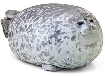 NatureMan Chubby - Cuscino a forma di foca a pois, in cotone, peluche a forma di animale (piccolo)