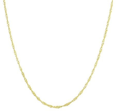 Happiness Boutique Damen Edelstahlkette in Singapur Design Filgirane Singapurkette Edelstahlschmuck In Goldfarbe