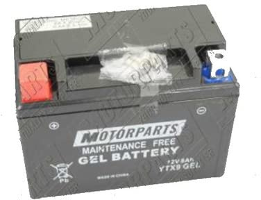 Batterie Motor Parts Minarelli Batterie YTX9 Gel 12 V 8 Ah kompatibel mit Kymco Agility R16 200 4T 12 > 12 Gel komplett spezifisch Motorrad Roller