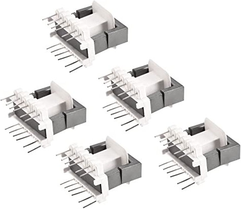 sourcing map Transformatorspule EE35 Vertikal 6 mit 6 Pin 5Set (5 Spule 10 Ferrit Hälften)