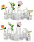 Glasseam Kleine Glasvase Tischdeko Vintage: 16er Vase Glas Klein Blumenvase Modern Deko Mini Vasen Set Schmale Tischvase Aesthetic Kristallvase Hochzeit Dekogläser Pampasgras Rose Baddekorationen