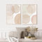 Sarah Duke 2er Abstrakt Poster Set, Beige Geometrie Leinwandbilder, Ohne Rahmen Wandbilder, Boho Wanddeko für Schlafzimmer und Wohnzimmer (50 x 70 cm)