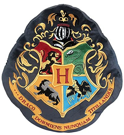 Nemesis Now Harry Potter Hogwarts-Wappenkissen, Schwarz, 40 cm