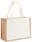 Jute-Einkaufstasche aus Jute, wiederverwendbar, for Lebensmittel, Hochzeit, Geburtstag, Geschenk, Griff, 03