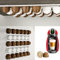 DIYBravo 6 Stück kapselhalter Platzsparend für Kühlschrank Wand Schrank, klebrig Kapselspender Kapselhalter Rutschfest, Kapselständer für 30 Kapseln Dolce Nespresso Gusto