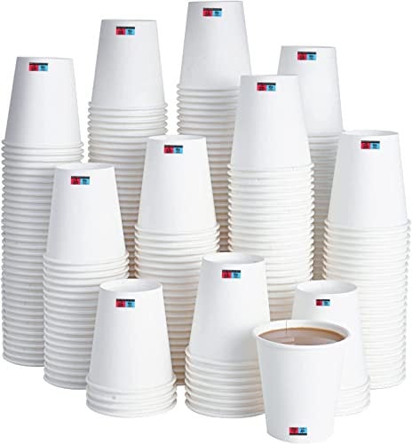 SOPACK - Lot de 150 Gobelets jetables en papier biodégradable 240ML (8 Oz) – pour toutes vos boissons chaudes et froides, café, soda, eau,