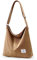 KALIDI Cord-Tragetasche für Damen, lässig, mit Reißverschluss, große Umhängetasche, Hobo-Umhängetasche, Arbeit, Mode, Damengeldbörse, Khaki, Large, Tragetasche